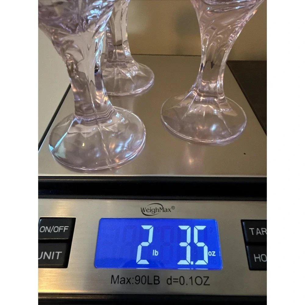 Vtg Noritake Sweet Swirl Pink Wine Glasses Goblets 6.75